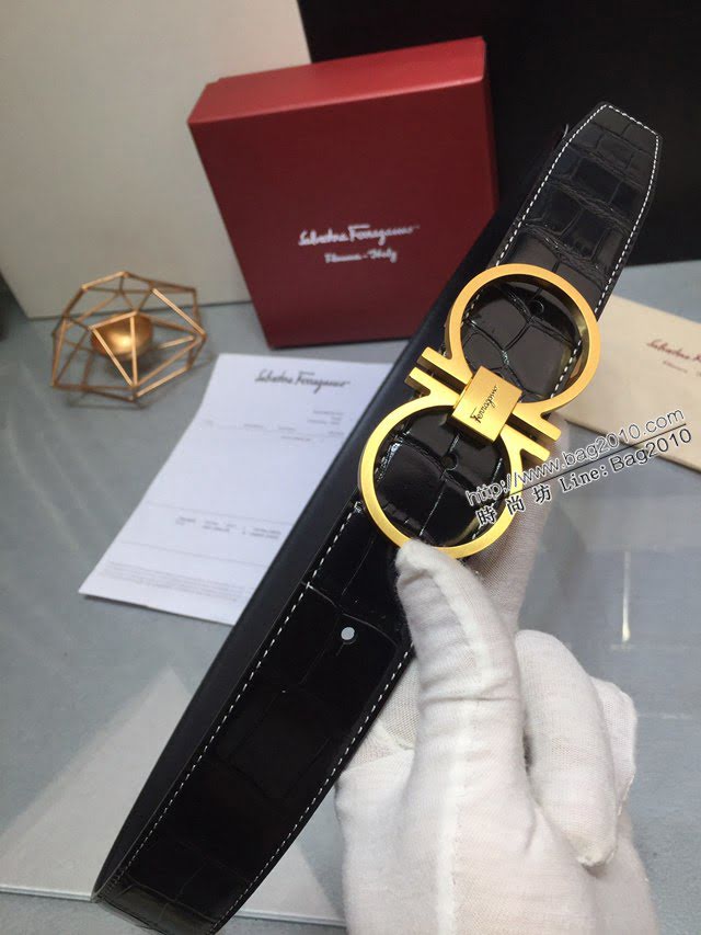 菲拉格慕男士皮帶 Ferragamo雙面牛皮腰帶  jjp2165